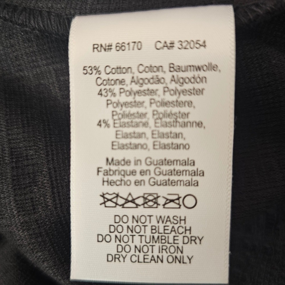 NWT Current Air‎ Anthropologie Women's Black V Neck 3/4 Sleeve Top Stitching M - Picture 6 of 6